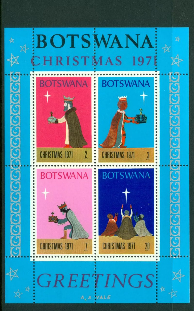 Botswana 1971 - Craciun, bloc neuzat