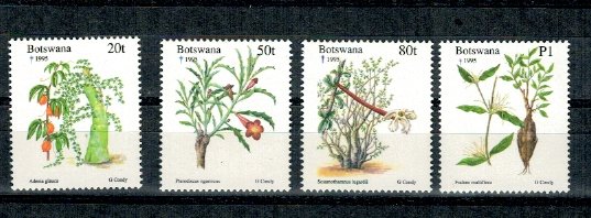 Botswana 1995 - Craciun, flora, serie neuzata