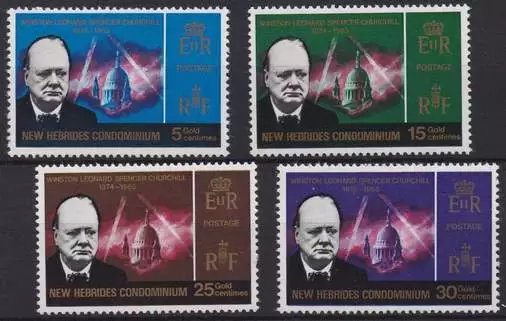 New Hebrides Br 1966 - Churchill, serie neuzata