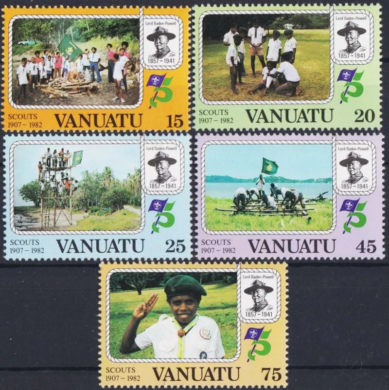 Vanuatu 1982 - Cercetasi, serie neuzata