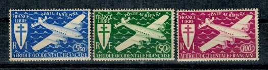 Africa Occidentala Franceza 1945 - Posta Aeriana, serie neuzata