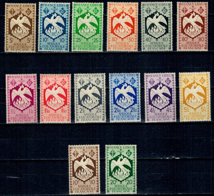 French Equatorial Africa 1941 - Uzuale, serie neuzata