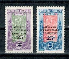 Middle Congo 1924 - Supratipar, serie neuzata