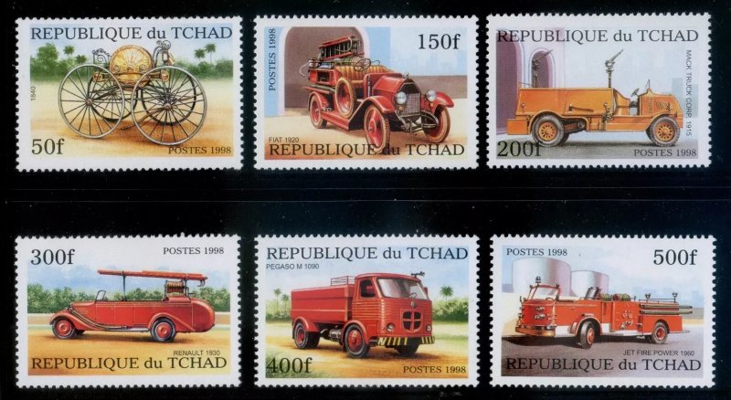 Tchad 1998 - Masini de epoca, serie neuzata