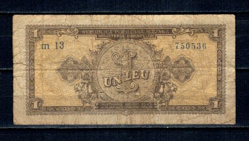 Romania 1952 - 1 leu, uzat