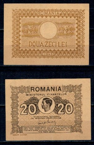 Romania 1945 - 20 lei, circulata