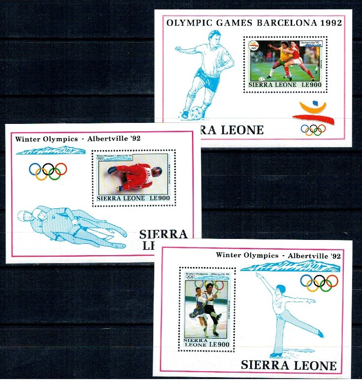 Sierra Leone 1992 - Jocurile Olimpice, set colite neuzate