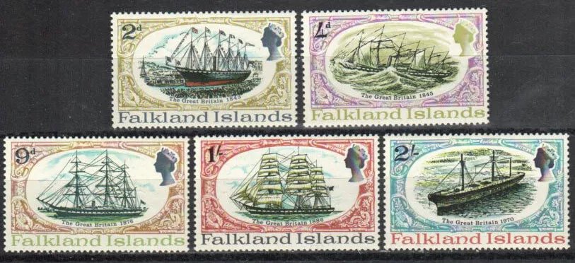 Falkland Islands 1970 - Vapoare, serie neuzata