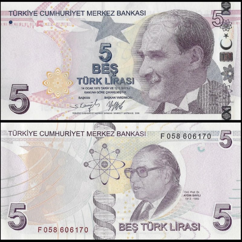 Turcia 2022 - 5 lira UNC