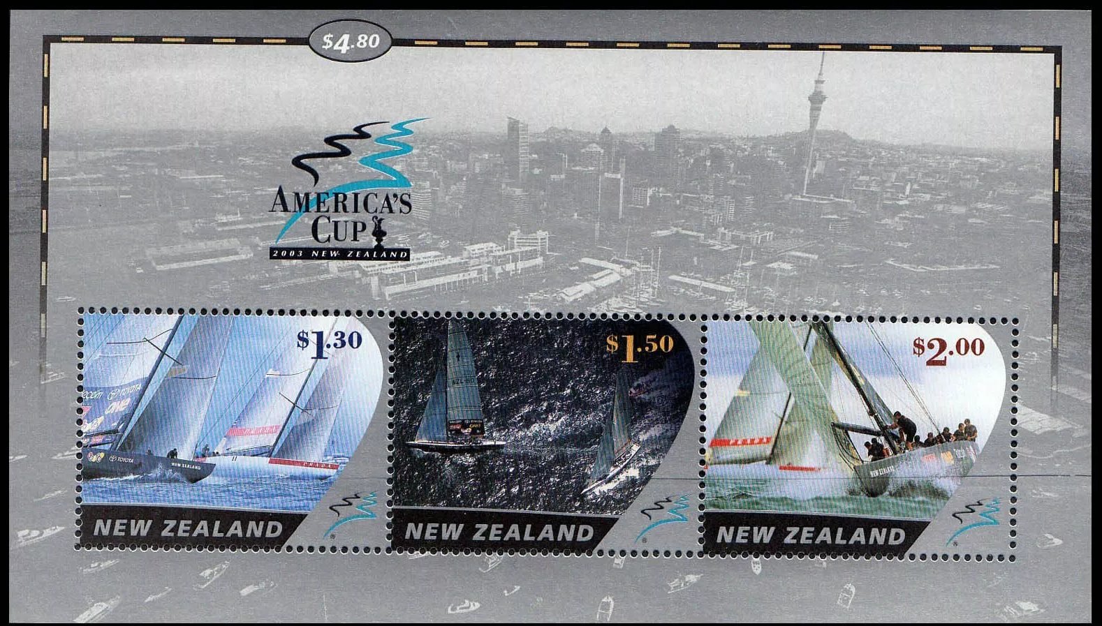 New Zealand 2003 - Yachting, America\'s Cup, bloc neuzat