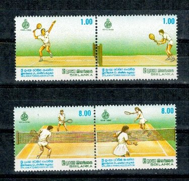 Sri Lanka 1990 - Tenis, sport, serie neuzata