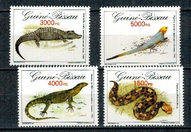 Guinea Bissau 1993 - Fauna, reptile, serie neuzata