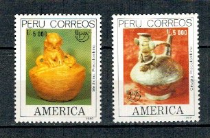 Peru 1989 - Arheologie, ceramica, serie neuzata