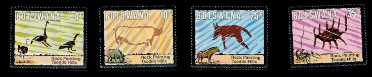 Botswana 1975 - Picturi rupestre, serie neuzata