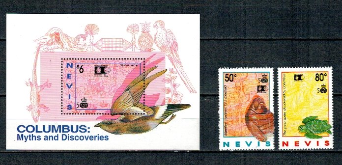 Nevis 1992 - Fauna, expo, serie inc. + colita neuzata