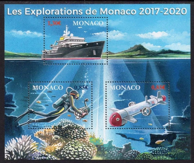 Monaco 2017 - Vapor, submarin, scafandru, bloc neuzat