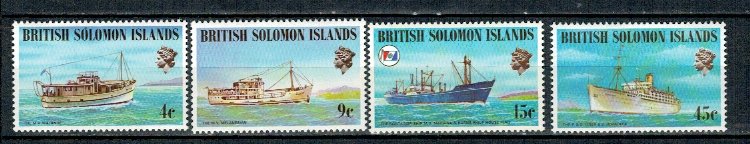 British solomon Islands 1974 - Vapoare, serie neuzata