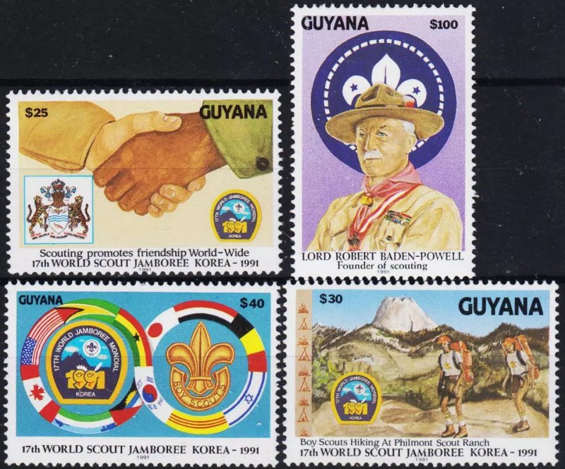 Guyana 1991 - Cercetasi, serie neuzata