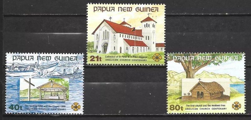 Papua New Guinea 1991 - Biserica anglicana, serie neuzata