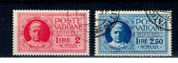 Vatican 1929 - Marci Expres, serie stampilata