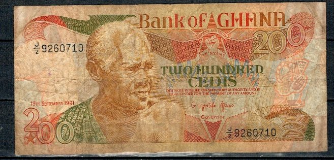 Ghana 1991 - 200 cedis, circulata