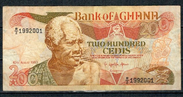 Ghana 1991 - 200 cedis, circulata