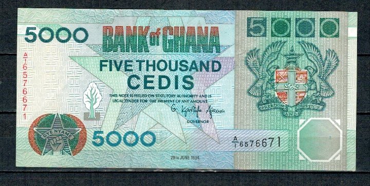 Ghana 1994 - 5000 cedis, circulata