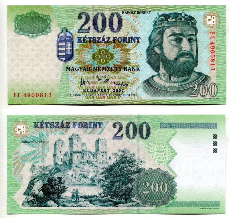 Ungaria 2007 - 200 forint UNC