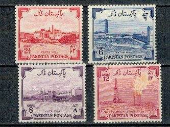 Pakistan 1955 - Aniversarea independentei, vederi, serie neuzata