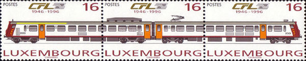 Luxemburg 1996 - Tren, locomotive, triptic neuzat