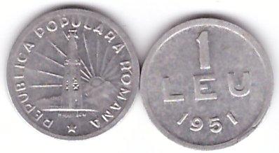 Romania 1951 - 1 leu, circulata