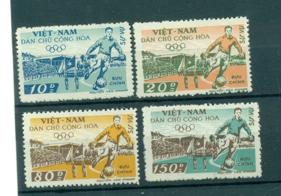 Vietnam Nord 1958 - Sport, fotbal, Jocurile Olimpice, serie nest