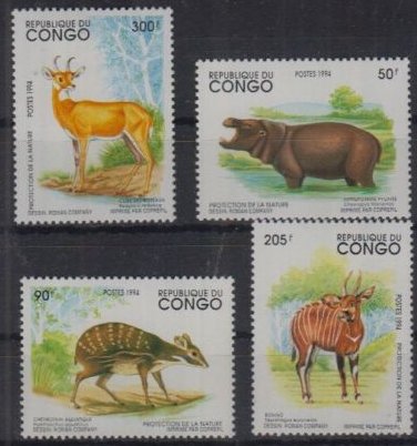 Congo 1994 - Fauna, serie neuzata