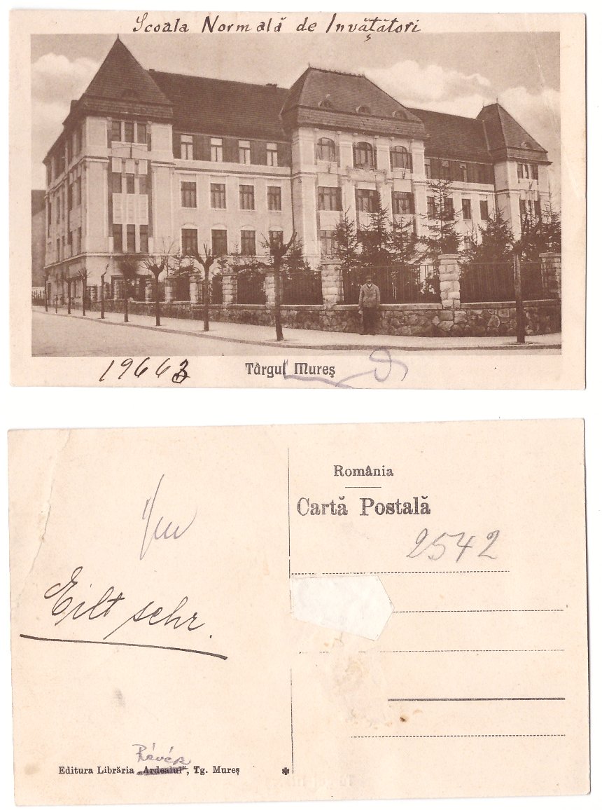 Targu Mures 1930(aprox.) - Scoala de invatatori, ilustrata necir