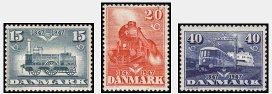 Danemarca 1947 - Locomotive, serie neuzata