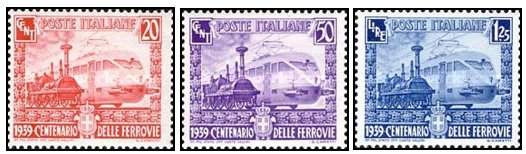 Italia 1939 - Caile ferate, serie neuzata