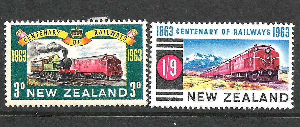 New Zealand 1963 - Centenarul cailor ferate, serie neuzata