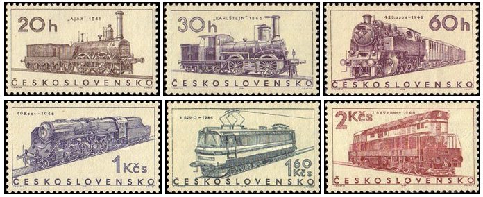Cehoslovacia 1966 - Locomotive, serie neuzata