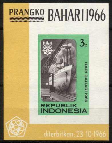 Indonesia 1966 - Ziua marinei, colita neuzata
