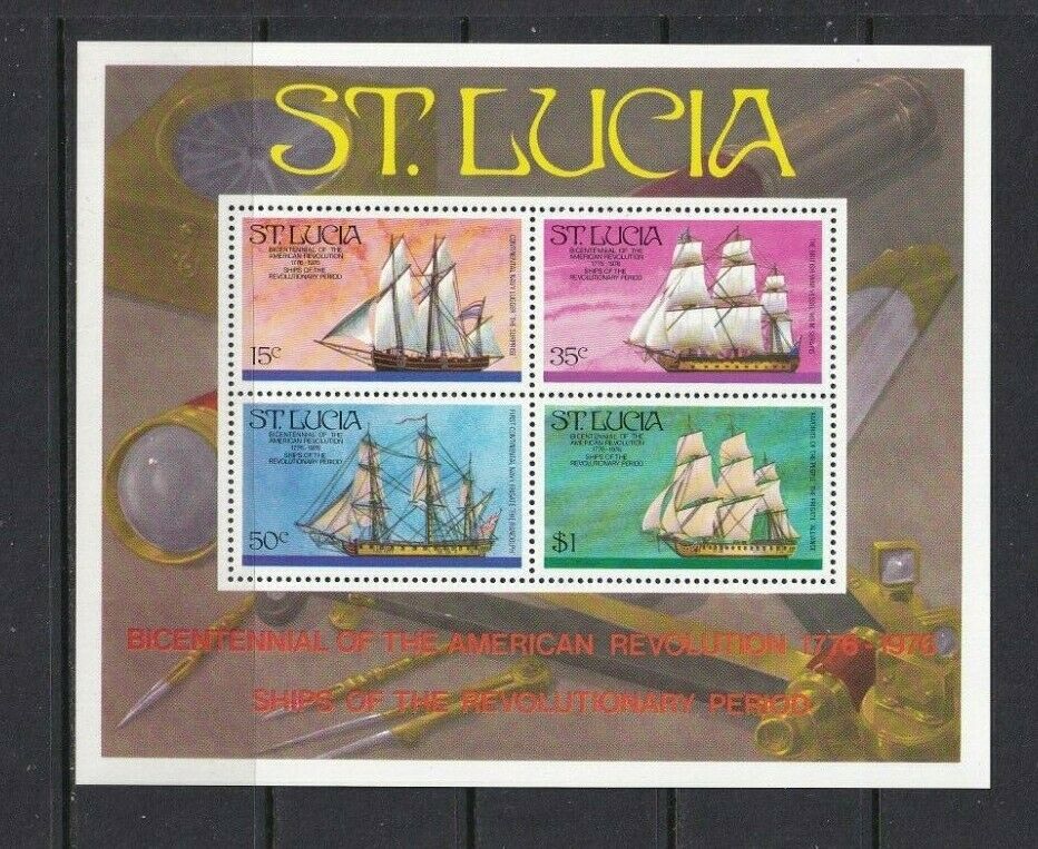 Saint Lucia 1976 - Vapoare, bloc neuzat