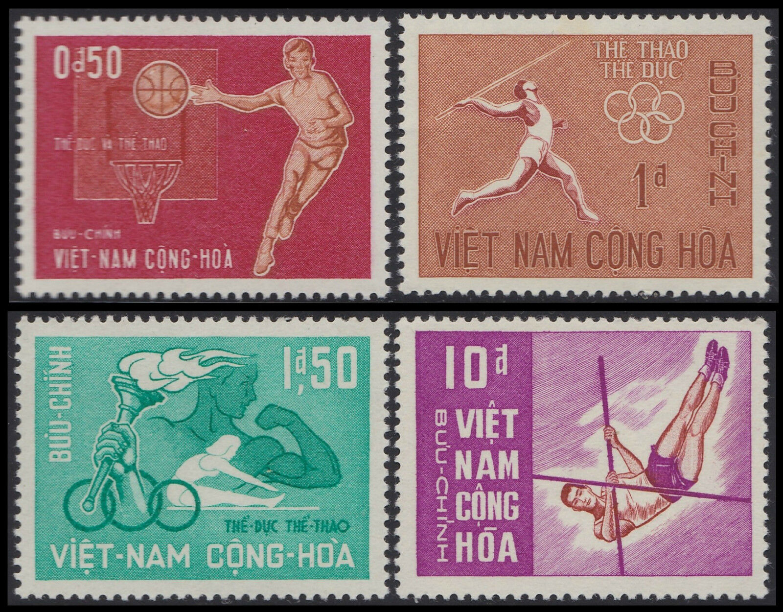 Vietnam Sud 1965 - Sport, serie neuzata