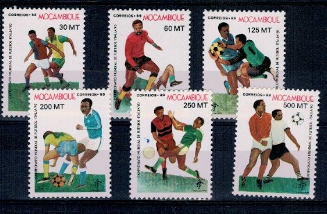 Mozambic 1989 - CM fotbal, serie neuzata