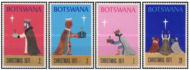 Botswana 1971 - Craciun, serie neuzata