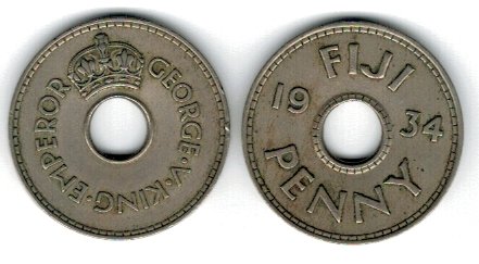 Fiji 1935 - Penny, circulata