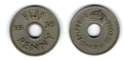 Fiji 1936 - Penny, circulata