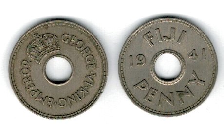 Fiji 1941 - Penny, circulata