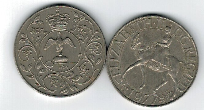 Marea Britanie 1977 - Crown, Silver Jubilee, circulata