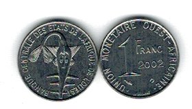 West African States 2002 - 1 franc UNC