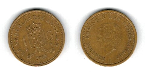 Antilele Olandeze 2005 - 1 gulden, circulata