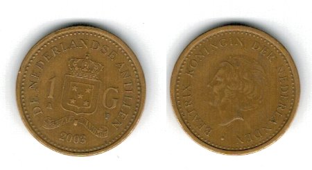 Antilele Olandeze 2003 - 1 gulden, circulata